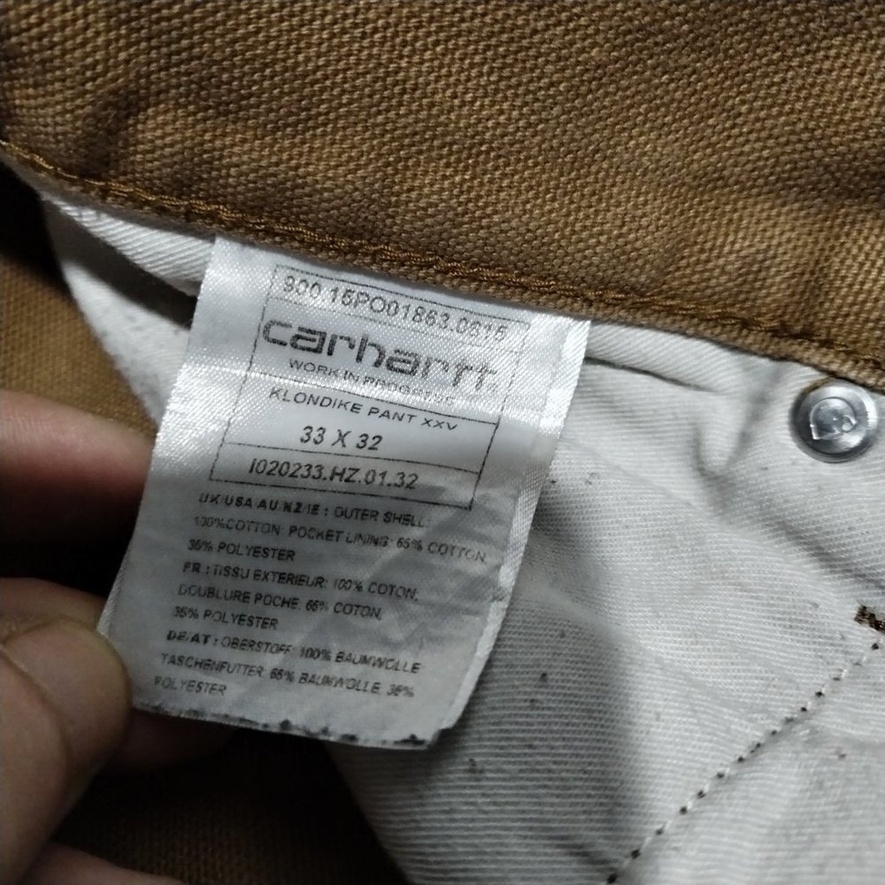 Carhartt WIP Jeans Men 33x32 (34x31) Tan Brown Klondike XXV 25 Years Anniversary - Picture 2 of 16